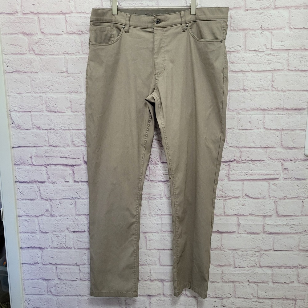 Urban Star Slim Straight Jeans Mens 40x32 Comfort Stretch Khaki Y2K Gorpcore